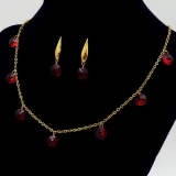 Set Lant+ Cercei Fashion Red Gold- Cod 1368D