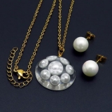 Set - Lantisor Cu Pandativ + Cercei Most Women Perls Inox 1322F
