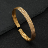 Bijuterie Premium – Brățară Aurie Împletită, Stil Elegant 1930K