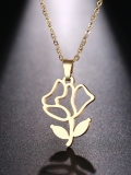 Set Lant+ pandantiv Flowers Gold ---FINUT --- Cod 1232C