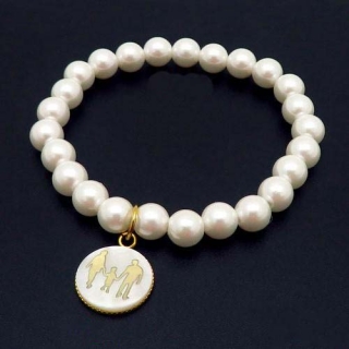 Bratara cu perle albe -Maica Domnului- 1851E